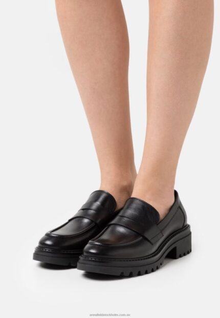 läder slip-ons svart Anna Field 42BF61817 kvinnor