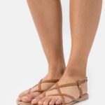 läder t-bar sandaler cognac Anna Field 42BF61536 kvinnor