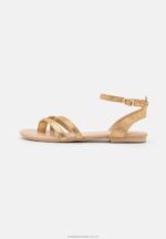 läder t-bar sandaler guld Anna Field 42BF61529 kvinnor - Bild 2