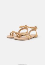 läder t-bar sandaler guld Anna Field 42BF61529 kvinnor - Bild 3