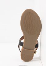 läder t-bar sandaler svarta Anna Field 42BF61521 kvinnor - Bild 7