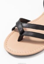 läder t-bar sandaler svarta Anna Field 42BF61523 kvinnor - Bild 3