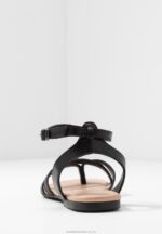 läder t-bar sandaler svarta Anna Field 42BF61523 kvinnor - Bild 6