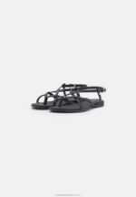 läder t-bar sandaler svarta Anna Field 42BF61532 kvinnor - Bild 3