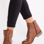 läderbooties ankelboots konjak Anna Field 42BF61999 kvinnor