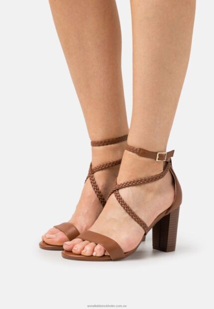 lädersandaler cognac Anna Field 42BF61425 kvinnor