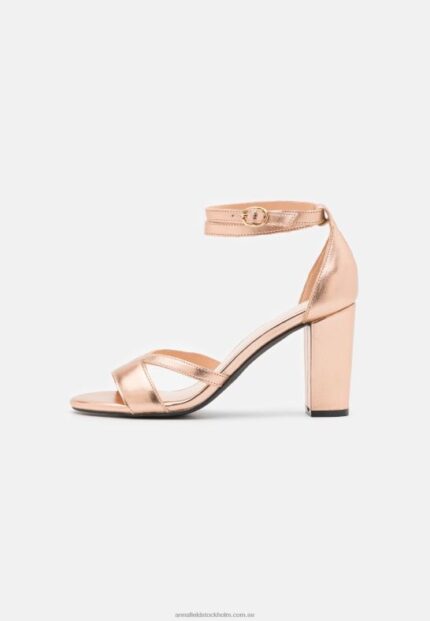 lädersandaler roséguld färgade Anna Field 42BF61392 kvinnor