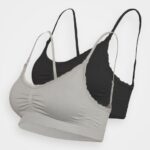 mamma sömlös bh 2-pack bustier grå/svart Anna Field 42BF6952 kvinnor
