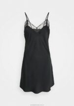 nattlinne i hamrad satin svart Anna Field 42BF61050 kvinnor - Bild 5