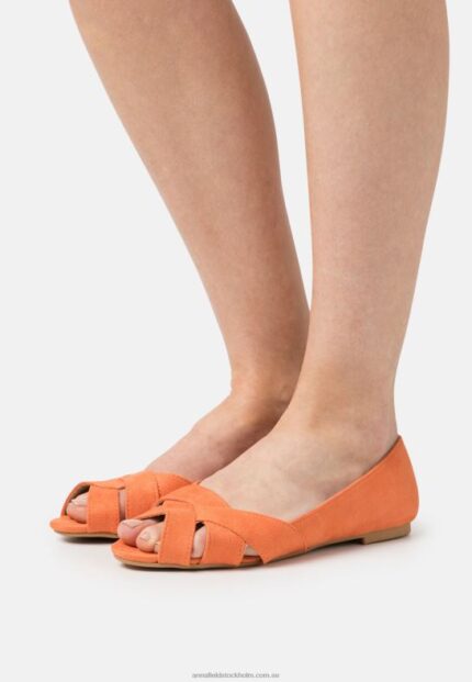 peeptoe balett pumps orange Anna Field 42BF62153 kvinnor
