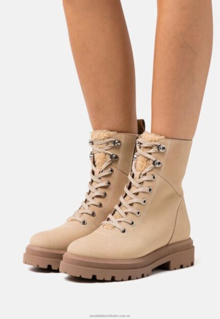 plattformsstövlar i läder beige Anna Field 42BF62034 kvinnor