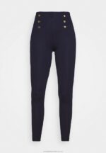 punto leggings med knappdetalj leggings byxor mörkblå Anna Field 42BF6654 kvinnor - Bild 5