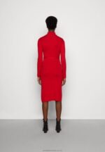 rollkragen ripp mini strickkleid mit grtel jumper dress red Anna Field 42BF6232 kvinnor - Bild 3