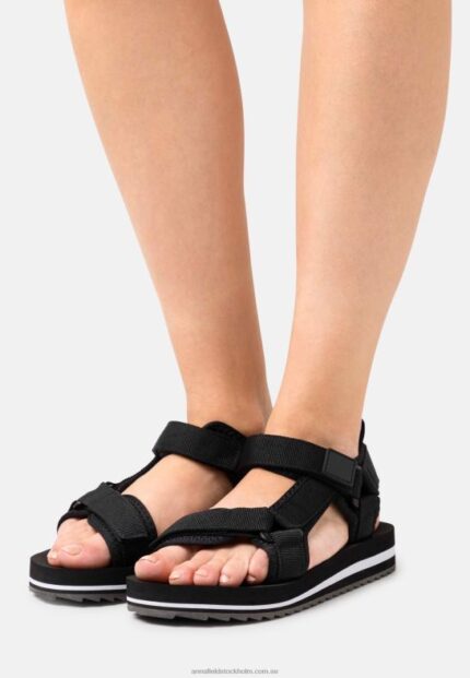 svarta promenadsandaler Anna Field 42BF61298 kvinnor