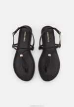t-bar sandaler svarta Anna Field 42BF61538 kvinnor - Bild 6