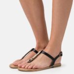 t-bar sandaler svarta Anna Field 42BF61547 kvinnor