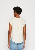t-shirt med skjorttryck i linnemix beige Anna Field 42BF6336 kvinnor - Bild 3