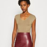 tryck t-shirt beige Anna Field 42BF6309 kvinnor