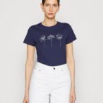 tryck t-shirt mörkblå Anna Field 42BF6313 kvinnor