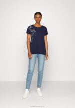 tryck t-shirt mörkblå Anna Field 42BF6362 kvinnor - Bild 2