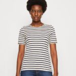tryck t-shirt mörkblå/vit Anna Field 42BF6339 kvinnor