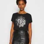tryck t-shirt svart Anna Field 42BF6332 kvinnor