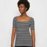 tryck t-shirt svart/vit Anna Field 42BF6298 kvinnor