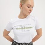 tryck t-shirt vit Anna Field 42BF6239 kvinnor
