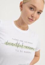 tryck t-shirt vit Anna Field 42BF6239 kvinnor - Bild 5