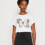 tryck t-shirt vit Anna Field 42BF6333 kvinnor