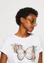 tryck t-shirt vit Anna Field 42BF6333 kvinnor - Bild 4