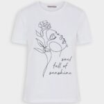 tryck t-shirt vit Anna Field 42BF6364 kvinnor
