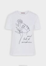 tryck t-shirt vit Anna Field 42BF6364 kvinnor