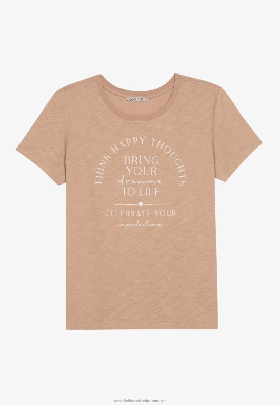 väck dina drömmar till liv med tryckt t-shirt brun Anna Field 42BF6321 kvinnor - Bild 5