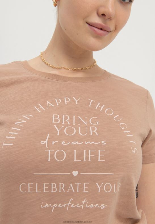 väck dina drömmar till liv med tryckt t-shirt brun Anna Field 42BF6321 kvinnor - Bild 6