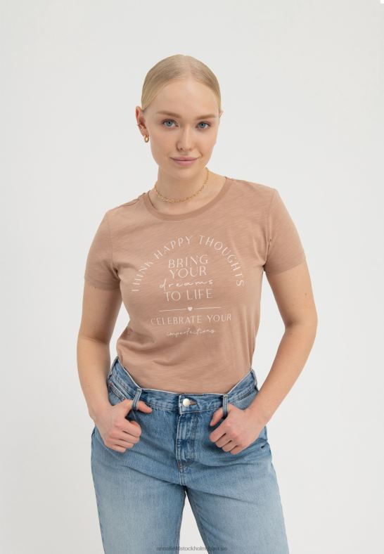 väck dina drömmar till liv med tryckt t-shirt brun Anna Field 42BF6321 kvinnor - Bild 1
