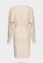 wrap v ausschnitt mini strickkleid mit grtel shift dress off white Anna Field 42BF6203 kvinnor - Bild 2