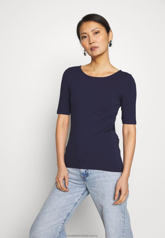 basic t-shirt maritim blå Anna Field 42BF6242 kvinnor