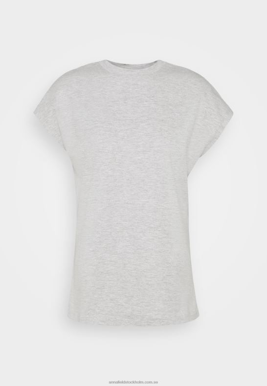 basic t-shirt melerad ljusgrå Anna Field 42BF6257 kvinnor