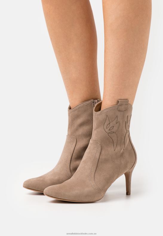 högklackade ankelboots i taupe Anna Field 42BF62048 kvinnor