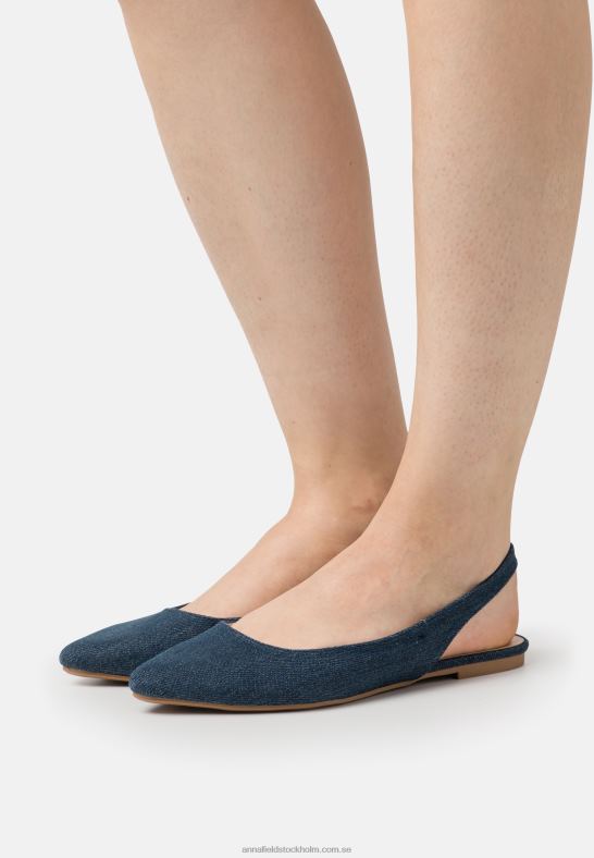 slingback balett pumps blå Anna Field 42BF62183 kvinnor