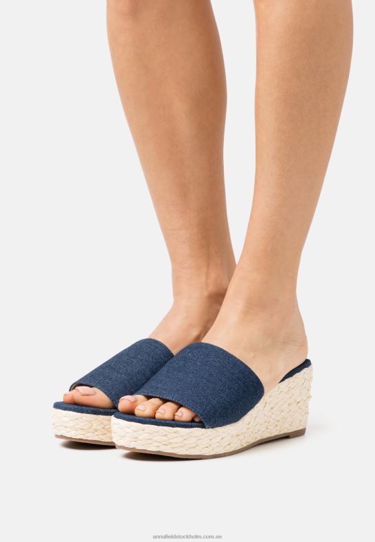 klack mules blå denim Anna Field 42BF61886 kvinnor