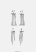 2-pack örhängen silverfärgade Anna Field 42BF62663 kvinnor