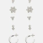 5-pack örhängen silverfärgade Anna Field 42BF62662 kvinnor