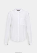 basblus med ficka button-down blus off-white Anna Field 42BF6668 kvinnor