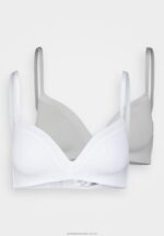 edison 2-pack t-shirt bh utan tråd vit/grå Anna Field 42BF6915 kvinnor - Bild 6
