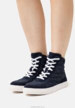 high-top sneakers i läder mörkblå Anna Field 42BF61237 kvinnor