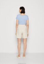 linne mix shorts beige Anna Field 42BF6857 kvinnor - Bild 3