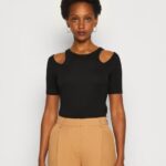 tryck t-shirt svart Anna Field 42BF6307 kvinnor